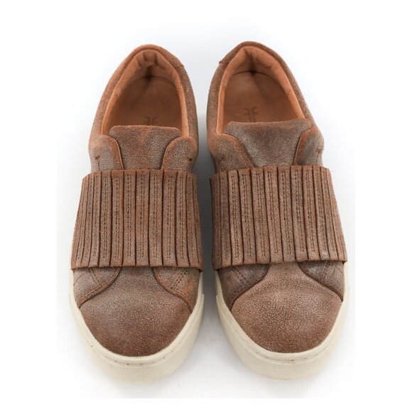 FRYE Ivy Gore Slip On Sneakers Brown Leather Chelsea Panel - Picture 3 of 10